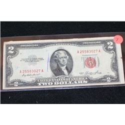 1953 United States Note $2, Red Seal