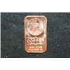 Image 1 : 2012 Copper Ingot, .999 Fine 1 Oz.