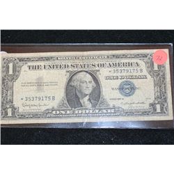 1957-B US Silver Certificate $1, Blue Seal, Star Note