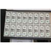 Image 1 : 1985 US Federal Reserve Note $1, Richmond VA Reserve, Uncut Sheet, lot of 16