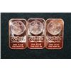 Image 1 : 2012 Copper Ingot, .999 Fine 1 Oz., lot of 3