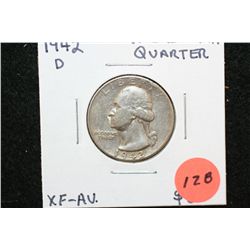 1942-D Washington Quarter, XF-AU