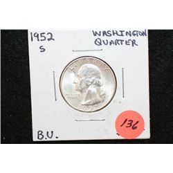 1952-S Washington Quarter, BU