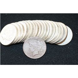 Peace $1, various dates & conditions, Roll, lot of 20