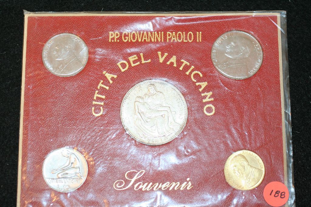 Citta Del Vaticano Souvenir Coin Set, P.P. Giovanni Paolo II