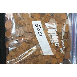 Wheat Back Penny, various dates & conditions, lot of 500