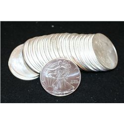 2010 Silver Eagle $1, Roll, lot of 20
