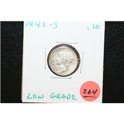 1942-S Mercury Dime, Low Grade