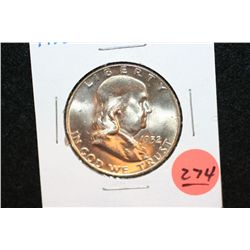 1952-D Ben Franklin Half Dollar
