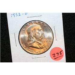 1952-D Ben Franklin Half Dollar