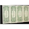 Image 2 : 1957 US Silver Certificate $1, Blue Seal, lot of 4, Consecutive Numbers