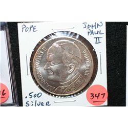 Pope John Paul II Silver Round, .500 Silver