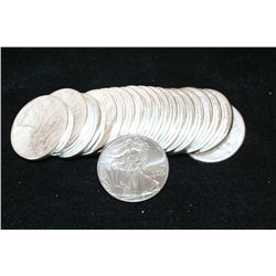 2010 Silver Eagle $1, Roll, lot of 20