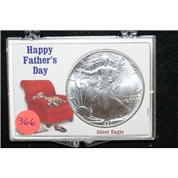 1990 Silver Eagle $1, "Happy Father's Day"