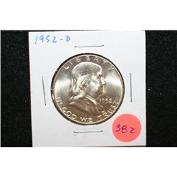 1952-D Ben Franklin Half Dollar