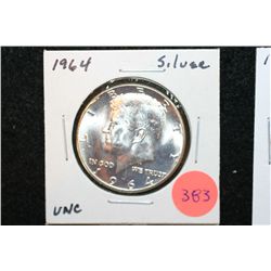 1964 Kennedy Half Dollar, UNC, Silver