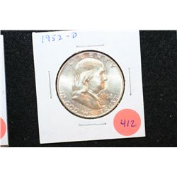 1952-D Ben Franklin Half Dollar