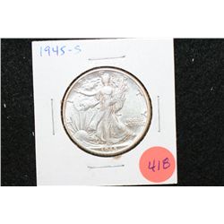 1945-S Walking Liberty Half Dollar