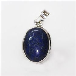 Natural 20.21 ct Lapisoval Pendant .925 Sterling Silver