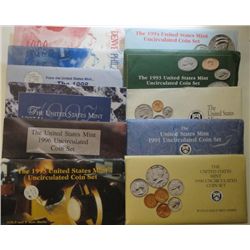 U.S. Mint Sets of the 90'S , clad original packaging
