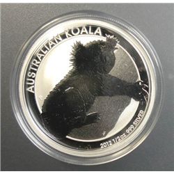 2012 AUSTRALIAN HALF DOLLAR KOALA, 1/2 oz. .999 SILVER