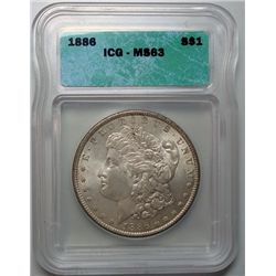 1886 MORGAN DOLLAR ICG MS-63