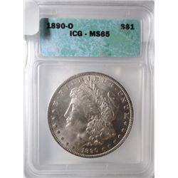 1890-O MORGAN DOLLAR ICG MS65 GEM