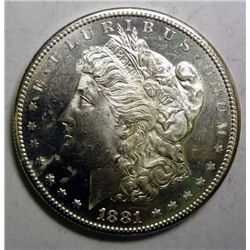 1881-S MORGAN DOLLAR GEM BU PL