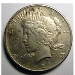 1921 PEACE DOLLAR ORIGINAL AU/UNC