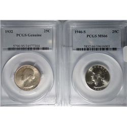 1932 quarter PCGS genuine  WHY?? looks original and a CHBU