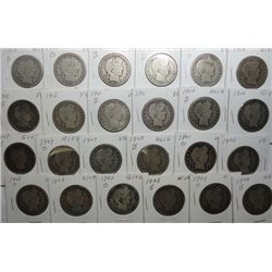 57 different Barber half $ avg good. Key date grades are
