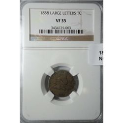 1858 LL Flying Eagle penny NGC35