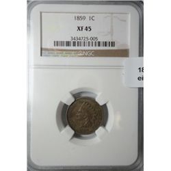 1859 Indian penny NGC45