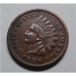 1886 Indian penny  XF