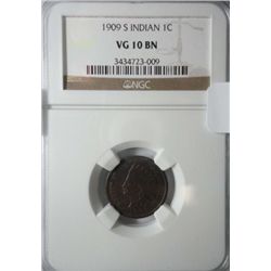 1909S NGC10 Indian penny.   KEY DATE