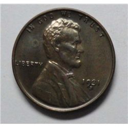 1931S Lincoln penny  AU/BU