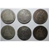 Image 1 : 6 Seated Liberty quarters   Good or better