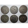Image 2 : 6 Seated Liberty quarters   Good or better