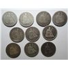 Image 1 : 10 Seated Liberty quarters   Good or better