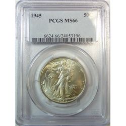 1945 Walker half $ PCGS66