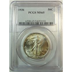 1936 Walker half $ PCGS65