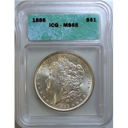 1886 MORGAN DOLLAR ICG MS-65