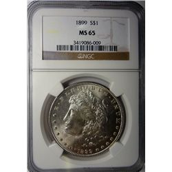 1899 MORGAN DOLLAR NGC MS65 GEM