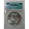 Image 1 : 1934 PEACE DOLLAR ICG MS63 NICE!