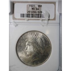 1923 PEACE DOLLAR NGC MS-64