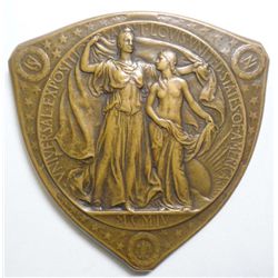 1904 LA PURCHASE EXPO ST. LOUIS SOUVENIR MEDAL BRASS