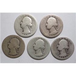 5  1932D Washington quarter  AG