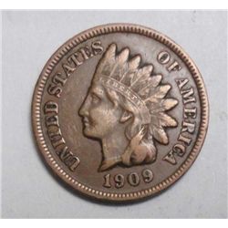 1909S Indian penny near perfect color VF+