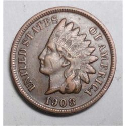 1908S Indian penny near perfect color VF+