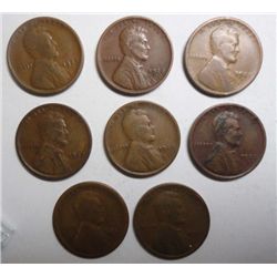 8   1922D Lincoln pennys good or better